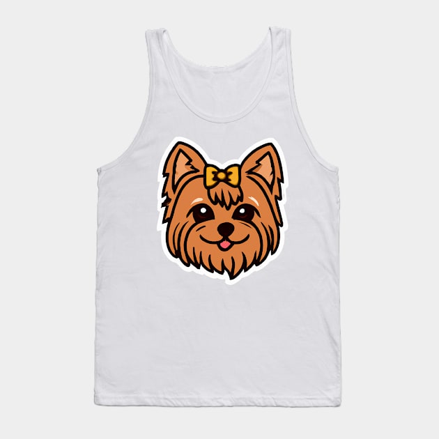 Kawaii Yorkshire Terrier Dog Lover Yorkie Retro Tank Top by BetterManufaktur